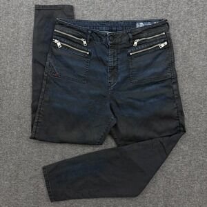 Diesel Jeans Womens 31x27 Blue D-EIF AULT-NE High Rise Stretch Crop Denim 0688U